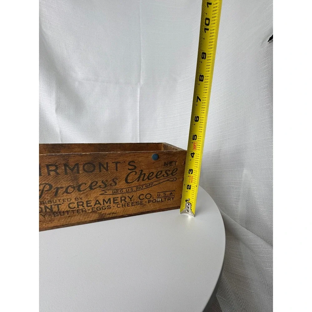 Vintage Fairmont's 5 LB Process Cheese Wooden Box American Cheese Advertising